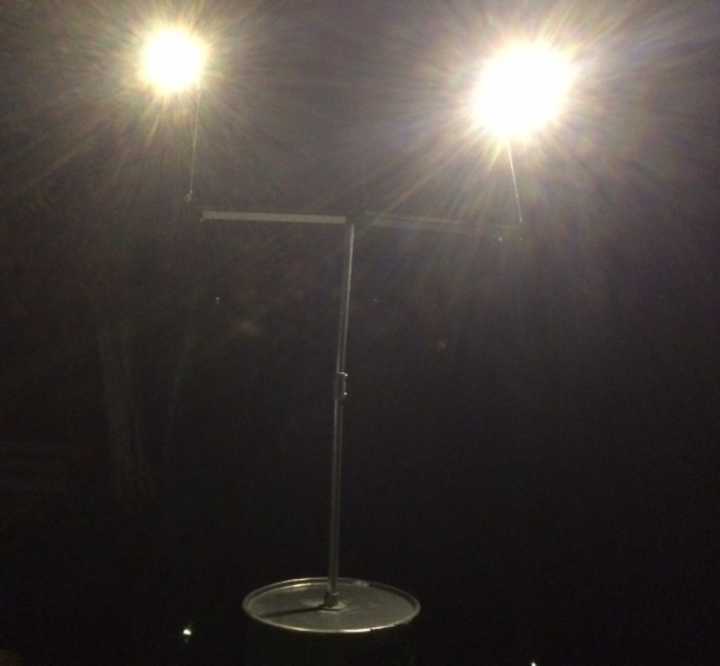 Solar Charging Can at night